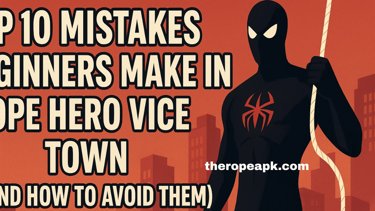 Top 10 Mistakes Beginners Make in Rope Hero Vice Town