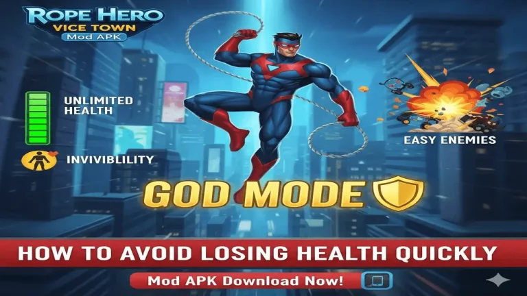How to Avoid Losing Health Quickly in Rope Hero Vice Town Mod APK